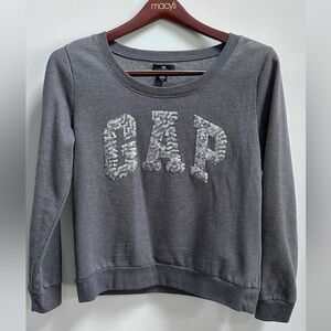 GAP woman gray sequins sweater size M